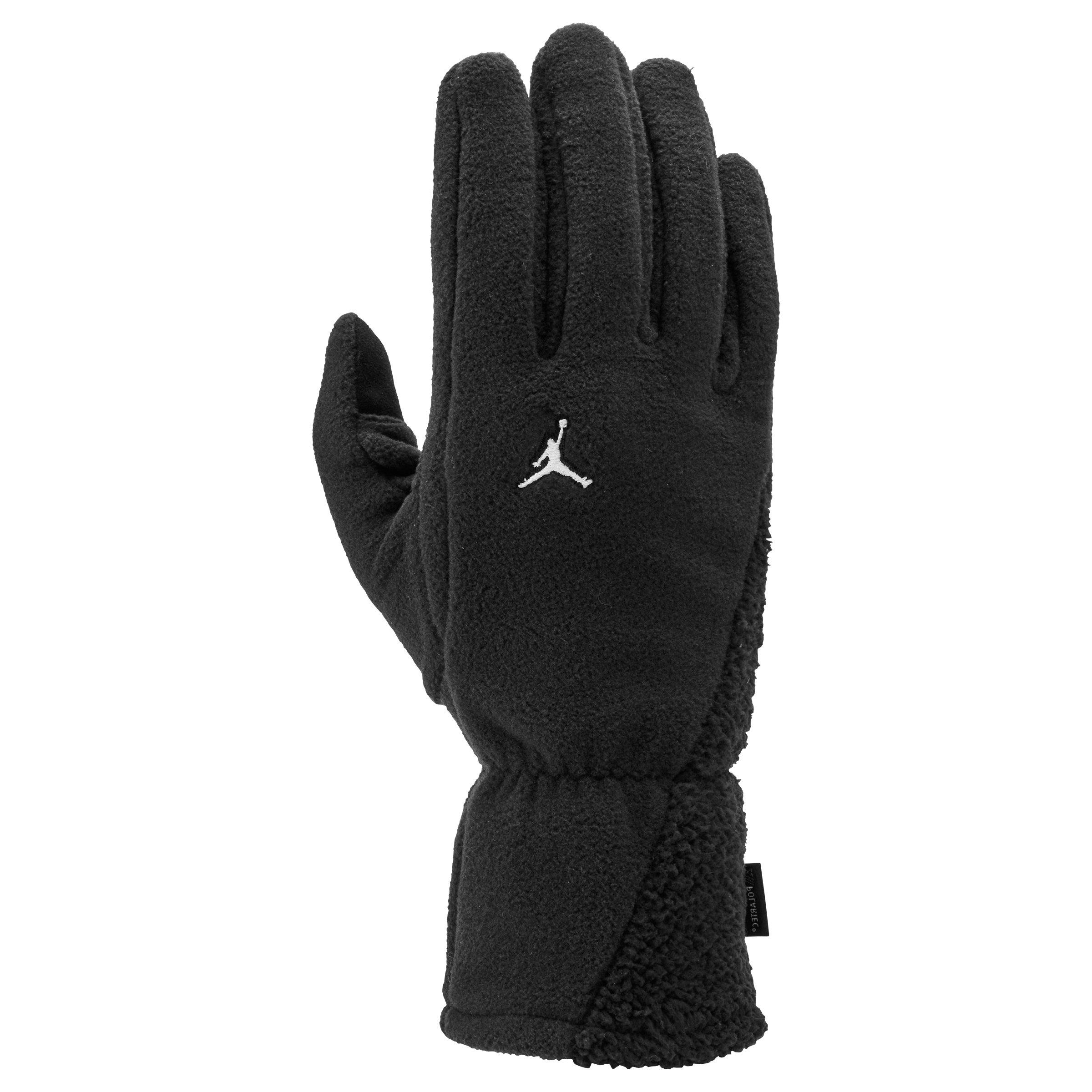 Jordan Men's Fleece Gloves - Black/White - Hibbett